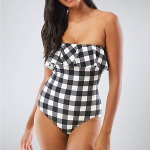 Kate Spade Ruffle Bandeau Underwire One Piece